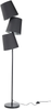 'Rio Grande' Stehlampe Schwarz Metall 164 cm 3-flammig Stoffschirme langes Kabel mit Schalter Retro Design Bild 4