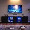 MODFU Lowboard Hochglanz MDF (Fernsehtisch, Wohnzimmermöbel, TV-Ständer, 1 St, mit LED-Beleuchtung), passend für 65" Fernseher Bild 3