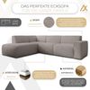 AX LIVING Couch Sofa L Form Didim L Hellbraun – 292 cm, stilvoll & bequem L Bild 5