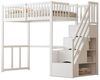 STILVORA Hochbett Kinderbett 90x200 mit Stauraum Jugendbett mit Zäune,Massive Kiefer (mit Sicherheits-Aufbewahrungsleiter, Bettgestell aus massivem Kiefernholz für Kinder und Jugendliche, 90 x 200 cm) ohne Matratze Bild 4