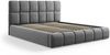 Micadoni Stauraumbett mit Kopfteil Bellis Samtstoff Bluvel Grau 180x200 Bild 2