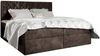 MEBLINI Boxspringbett BILBAO 140x200 cm mit Bettkasten – H4/Braun Samt Polsterbett - Gepolstert Doppelbett mit Matratze und Topper - Polsterbett mit Stauraum - Bett mit Kopfteil – Stauraumbett Bild 2