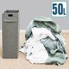 DuneDesign 50L Wäschekorb mit Deckel 20 x 40 x 60 cm Wäschesammler Schmal Grau ohne Druck, 20 x 60 x 40 cm Bild 4