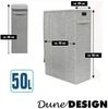 DuneDesign 50L Wäschekorb mit Deckel 20 x 40 x 60 cm Wäschesammler Schmal Grau ohne Druck, 20 x 60 x 40 cm Bild 5