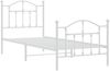 vidaXL Bettgestell mit Kopf- und Fußteil Metall Weiß 90x190 cm 353498 Bild 3
