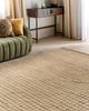 Teppich Jute beige 160 x 230 cm kariertes Muster Kurzflor ARAPTEPE Bild 3
