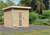 Karibu Sauna Norge naturbelassen ohne Ofen Milchglastür Bild 2