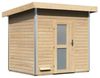 Karibu Sauna Norge naturbelassen ohne Ofen Milchglastür Bild 3