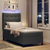 vidaXL LED Boxspringbett mit Kopfteil Hellgrau 80 x 200 cm Stoff 3343469 Bild 5