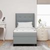 vidaXL LED Boxspringbett mit Kopfteil Hellgrau 80 x 200 cm Stoff 3343469 Bild 4