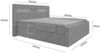 Ascona Boxspringbett mit LED-Beleuchtung, Bunt-LED, 180 x 200 cm, Matratze H4, Weiß Bild 3