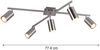 LED Deckenstrahler Silber 5-flammig, verstellbare Spots, Breite 77,5cm Bild 3