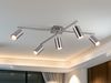 LED Deckenstrahler Silber 5-flammig, verstellbare Spots, Breite 77,5cm Bild 5