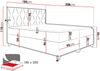 Boxspringbett 'Irossu' rot 180x200 cm Bild 4