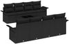 vidaXL Gartensofa-set mit Kissen 9 pcs Schwarz Poly-Rattan 3345293 Bild 2