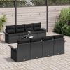 vidaXL Gartensofa-set mit Kissen 9 pcs Schwarz Poly-Rattan 3345293 Bild 3