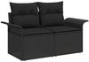vidaXL Gartensofa-set mit Kissen 9 pcs Schwarz Poly-Rattan 3345293 Bild 5