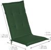 Beautissu 4er Set Hochlehner Auflagen Loft HL 120 x 50 x 6 cm dunkelgrün Bild 2