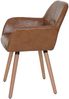6er-Set Esszimmerstuhl HWC-A50 II, Stuhl Küchenstuhl, Retro 50er Jahre Design ~ Kunstleder, Wildlederimitat, helle Beine Bild 5