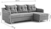 AX LIVING Ecksofa Samt Balerno 224 cm – Eleganz & Komfort in Blau Bild 3