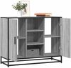 Sideboard, Kommode Grau Sonoma 92x35x76 cm Holzwerkstoff j1691p Bild 2