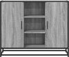 Sideboard, Kommode Grau Sonoma 92x35x76 cm Holzwerkstoff j1691p Bild 4
