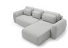 Ecksofa Schlafsofa Sofa GASTON in Stoff Puente Hellgrau Ottomane Rechts Bild 2