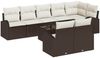 vidaXL Gartensofa-set Braun und Creme 55 x 55 x 37 cm Poly-Rattan 3346098 Bild 2
