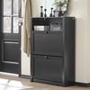 SoBuy FSR87-SCH Schuhschrank, MDF, Lackiert, Dunkelgrau, 80 x 110 x 24 cm Bild 2