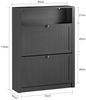 SoBuy FSR87-SCH Schuhschrank, MDF, Lackiert, Dunkelgrau, 80 x 110 x 24 cm Bild 3