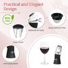 Todeco 2 Stück Weinbelüfter, Wein Dekanter mit Filtern, Tropfschutzständer, Samtbeutel, Weindekanter Dekantierer Rotwein Aerator Set Ausgießer für Weinliebhaber Bild 4