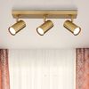 Deckenleuchte, Metall, Gold, 3 Flammig, schwelbar, L 41 cm Bild 4