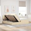 vidaXL Aufbewahrungsbett mit Matratze Creme 180 x 200 cm Kunstleder 3370953 Bild 4