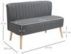 HOMCOM 2-Sitzer Stoffsofa Polstersofa Sitzmöbel Loungesofa Holz Schaumstoff Dunkelgrau 117 x 56,5 x 77 cm Bild 2