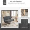 HOMCOM 2-Sitzer Stoffsofa Polstersofa Sitzmöbel Loungesofa Holz Schaumstoff Dunkelgrau 117 x 56,5 x 77 cm Bild 3