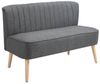 HOMCOM 2-Sitzer Stoffsofa Polstersofa Sitzmöbel Loungesofa Holz Schaumstoff Dunkelgrau 117 x 56,5 x 77 cm Bild 4