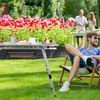 Relaxdays höhenverstellbarer Klapptisch mit Transporttasche, Aluminium schwarz, 90 x 51 x 45 - 65,5 cm Bild 3