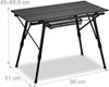 Relaxdays höhenverstellbarer Klapptisch mit Transporttasche, Aluminium schwarz, 90 x 51 x 45 - 65,5 cm Bild 4