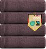 4er Set Gästehandtücher Plain bordeaux-rot 30x50 - Farbe: Bordeaux-Rot, Größe: 30x50 Bild 2