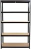 Schwerlastregal HWC-E33, Kellerregal Steckregal Lagerregal, 875kg Stahl 5 Böden ~ schwarz 200x120x60cm Bild 4