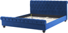 Bett Samtstoff blau Lattenrost 180x200 cm AVALLON Bild 5
