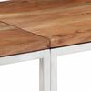 vidaXL Konsolentisch Silbern Edelstahl und Massivholz Akazie 349999 Bild 5