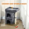 Katzenkratzbaum 45x40x66 cm mit 2 Höhlen, Liegefläche und Spielball – dunkelgrau Bild 5