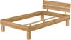 Holzbett Bettrahmen Einzelbett Eiche massiv geölt 120x200 wählbares Zubehör V-60.88-12Rollrost inkl. Bild 2