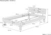 Holzbett Bettrahmen Einzelbett Eiche massiv geölt 120x200 wählbares Zubehör V-60.88-12Rollrost inkl. Bild 3