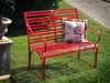 La Sedia Edelstahl Gartenmöbel-Set "Riviera", karminrot mit Tisch, 2 Stühlen, Kissen und 2er-Sitzbank - wetterfest Bild 5