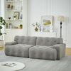 2-Sitzer Sofa B 224 x T 104 x H 66 cm, Stoff in Grau, modulares Design Bild 4