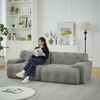 2-Sitzer Sofa B 224 x T 104 x H 66 cm, Stoff in Grau, modulares Design Bild 3
