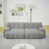 2-Sitzer Sofa B 224 x T 104 x H 66 cm, Stoff in Grau, modulares Design Bild 2
