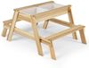 4 in 1 Kinder Kindersitzgruppe mit Abnehmbarem Deckel & 2 Aufbewahrungsboxen Holz Spieltisch Bild 1
